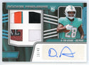 De'Von Achane Autographed 2023 Panini Absolute Quad Relic #RPMA-DA