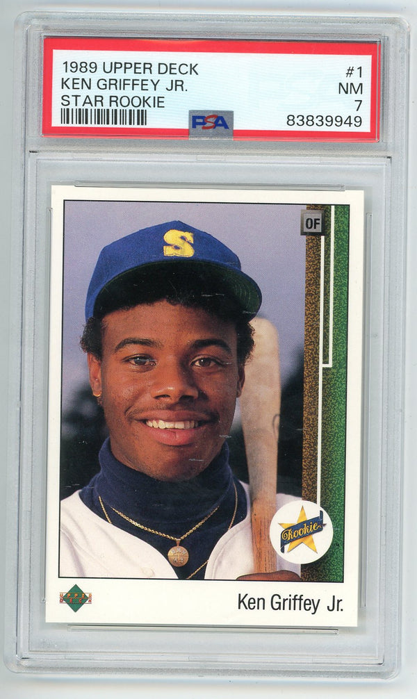 Ken Griffey Jr. 1989 Upper Deck #1 PSA NM 7