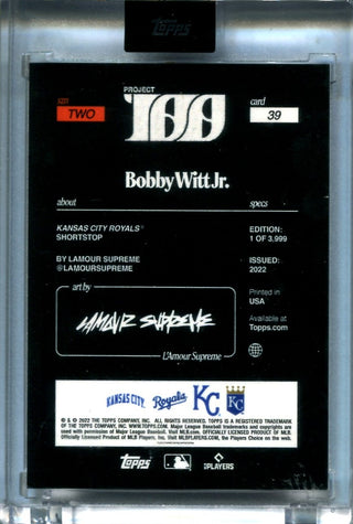 Bobby Witt Jr 2020 Topps Project 100 #39 Card