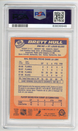 Brett Hull 1988 Topps #66 PSA 7