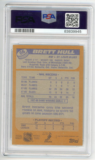 Brett Hull 1988 Topps #66 PSA 8