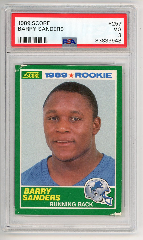 Barry Sanders 1989 Score #257 PSA 3