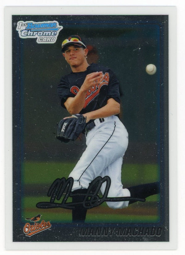 Manny Machado 2010 Topps 1st Bowman Chrome Silver #BDPP80 Card