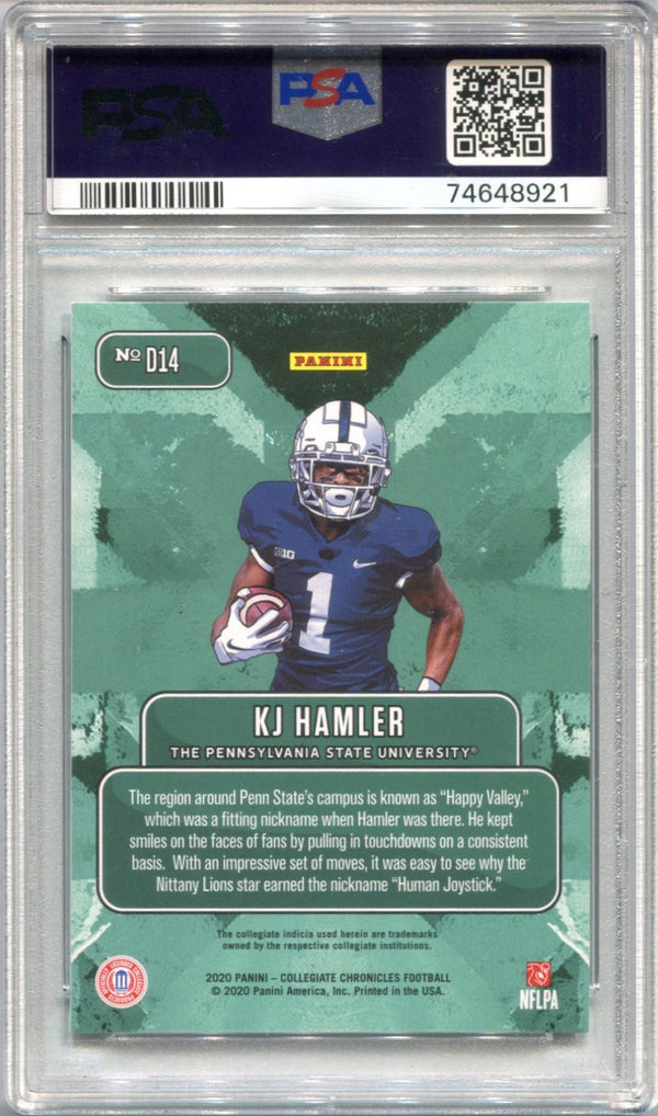 KJ Hamler Panini Chronicles DP Downtown #D14 PSA 10 Card