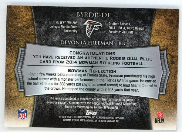 Devonta Freeman 2014 Topps Bowman Sterling Patch Relic #BSRDR-DF