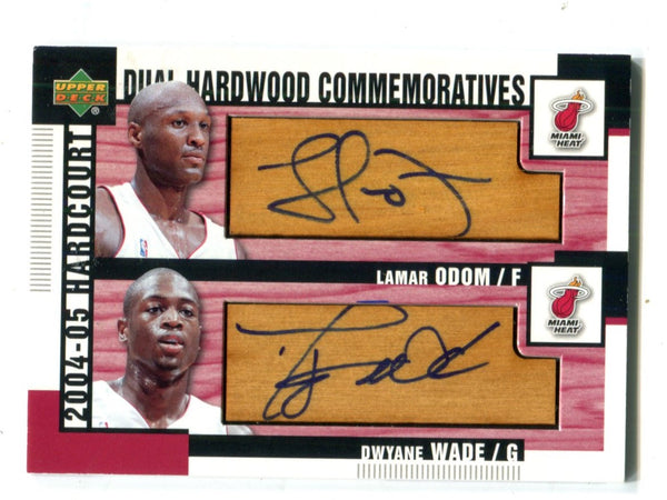 Dwyane Wade/Odom 2003 Upper Deck Dual Hardwood Commemoratives Card