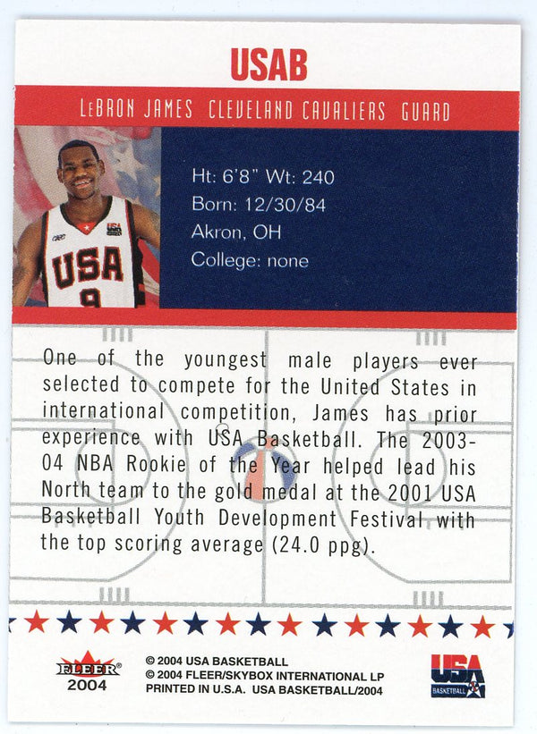 Lebron James 2004 Fleer USAB