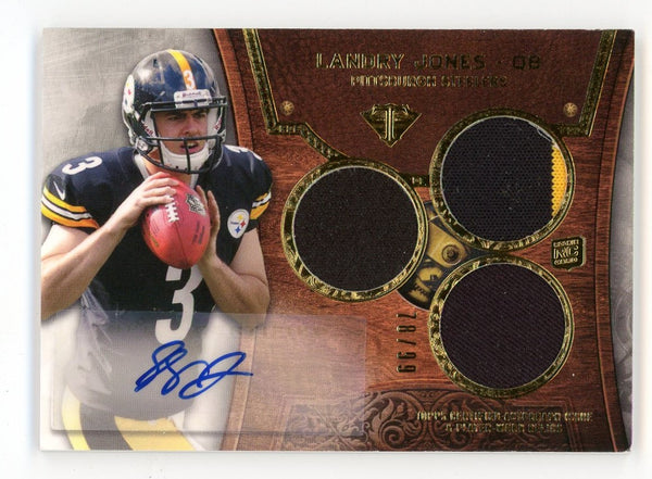 Landry Jones 2013 Topps Autograph Issue & Player-Worn Jersey #120 Card 78/99