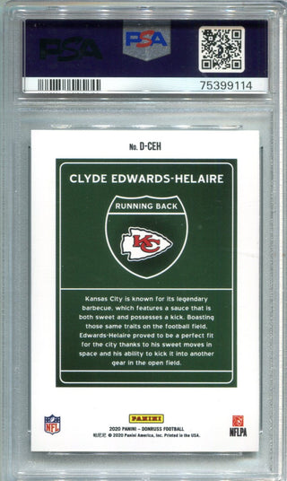 Clyde Edwards-Helaire 2020 PaninI Donruss Downtown #DCEH PSA 10 Card