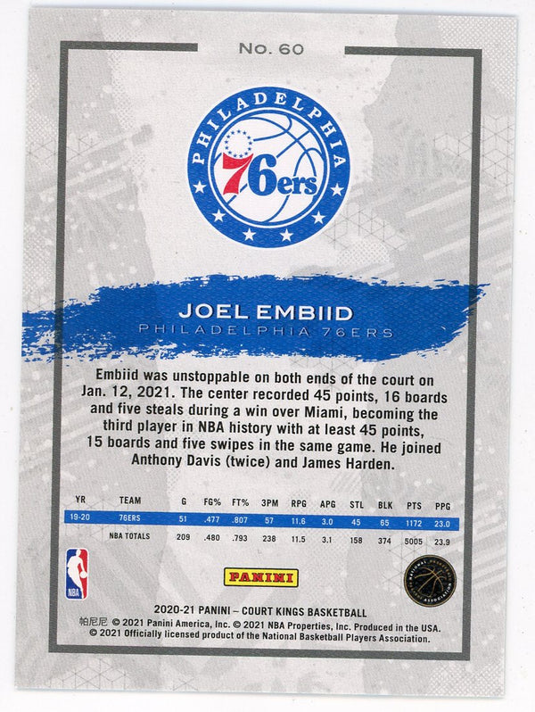 Joel Embiid 2020-21 Panini Court Kings #60