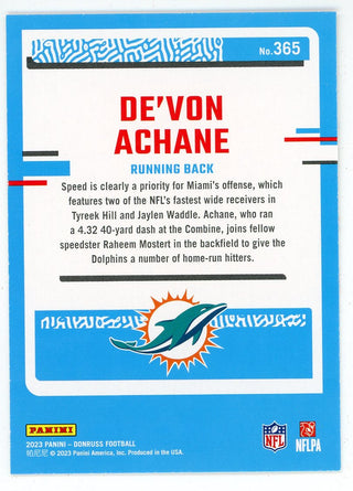 De'Von Achane 2023 Panini Donruss Rated Rookie #365