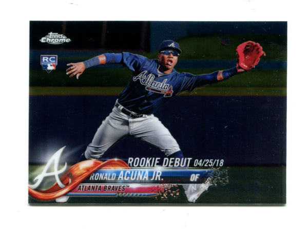 Ronald Acuna Jr. 2018 Topps Chrome Rookie Debut #HMT31 Card