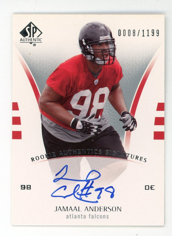 Jamaal Anderson 2007 Upper Deck Rookie Authentics Signatures #221 Card 0008/1199