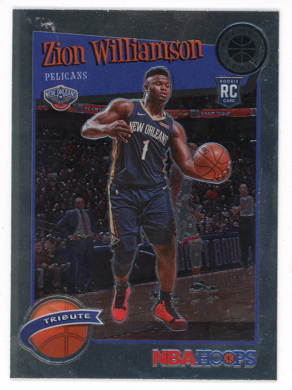 Zion Williamson 2019-20 NBA Hoops Premium Stock Rookie Card #296