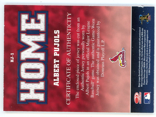 Albert Pujols 2004 Donruss Home Jersey Patch Relic #HJ-1