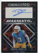 Derwin James Jr. Autographed 2022 Panini Obsidian Magmatic Card /100