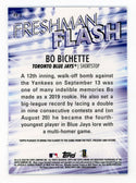 Bo Bichette 2020 Topps Chrome Silver Freshman Flash #FF-1 Card