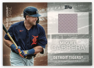 Miguel Cabrera 2020 Topps Major League Material #MLM-MC Card