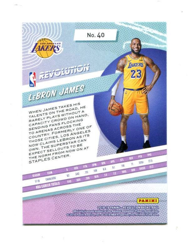 Lebron James 2018 Panini Revolution #40 Card