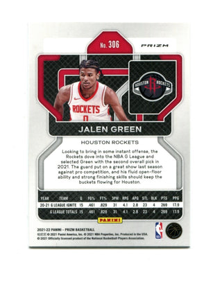 Jalen Green 2021 Panini Prizm Rookie Card #306