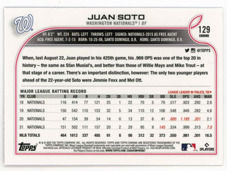 Juan Soto 2022 Topps Pink Chrome Silver #129 Card