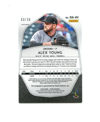 Alex Young 2020 Panini Prizm #RA-AY 03/35 Card