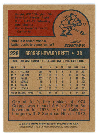 George Brett 2001 Topps Archives #228