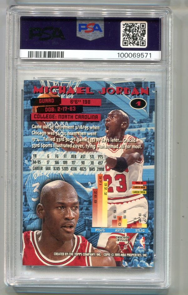 Michael Jordan 1995 Stadium Club #1 Members Only PSA 6 Card