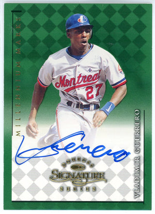 Vladimir Guerrero Autographed 1998 Donruss Signature Series Millennium Marks Card #1020