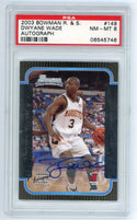 Dwyane Wade 2003 Bowman R. & S. Autograph #149 PSA 8