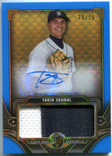 Tarik Skubal 2022 Topps Tribute Blue #ASJR15 Auto Jumbo Relic Card /10