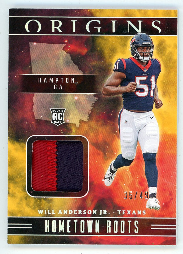 Will Anderson Jr. 2023 Panini Origins Patch Relic #HR-WAJ