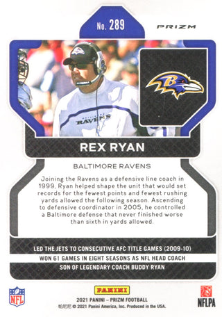 Rex Ryan 2021 Panini Prizm Rookie Card #289