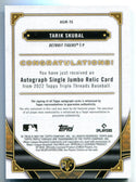 Tarik Skubal 2022 Topps Tribute Blue #ASJR15 Auto Jumbo Relic Card /10