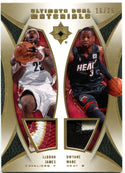 Lebron James Dwayne Wade Upper Deck Ultimate Dual Materials 2008 16/25