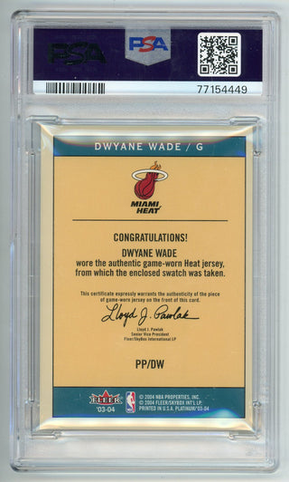 Dwyane Wade 2003 Fleer Platinum Portraits- Jersey #PP/DW PSA 6