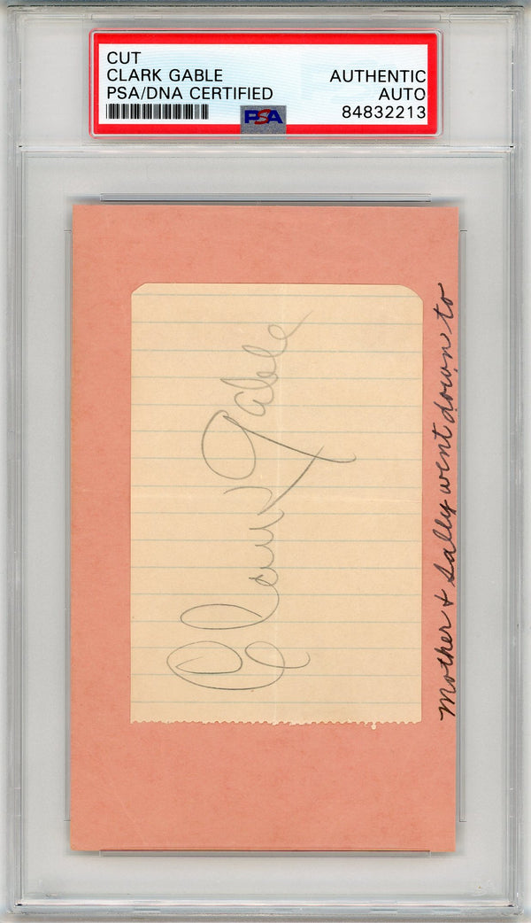 Clark Gable Autographed Cut (PSA)