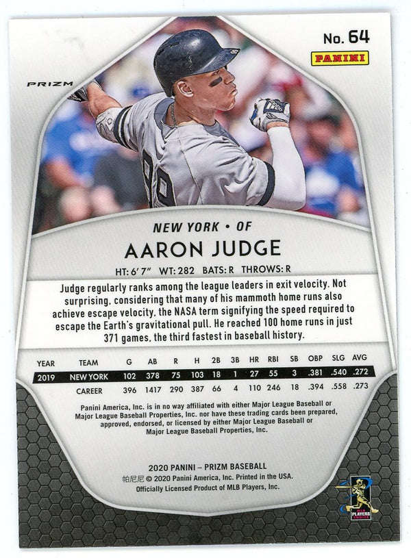 Aaron Judge 2020 Panini Prizm Red/White/Blue #64