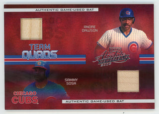 Andre Dawson/ Sammy Sosa/ Hee-Seop Choi/ Kenny Lofton Team Quads 2005 Donruss #TQ-30