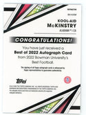 Kool-Aid Mckinstry Autographed 2022 Topps Bowman U Autographed Card #BA-KAM