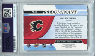 Matthew Tkachuk Autographed 2020-21 Upper Deck Series 1 PreDominant Card (PSA)