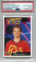 Matthew Tkachuk Autographed 2020-21 Upper Deck Series 1 Portraits Card (PSA)