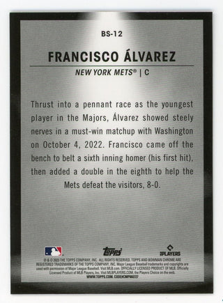 Francisco Alvarez 2023 Topps Bowman Chrome #BS-12 Card