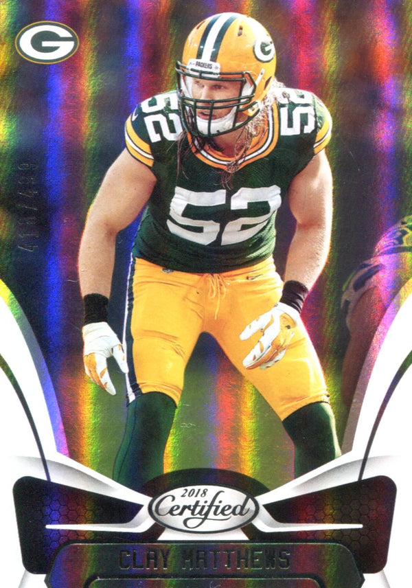 Clay Matthews 2018 Panini Certified Card #59 #418/499