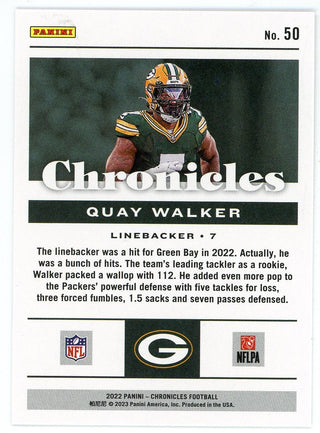 Quay Walker 2022 Panini Chronicles Rookie Card #50