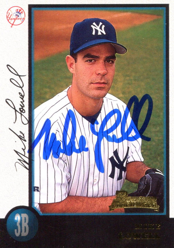 Mike Lowell 1998 Topps Bowman Rookie Autographed Card