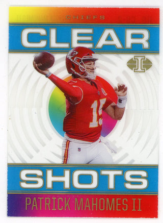 Patrick Mahomes 2021 Panini Illusions Clear Shots #CS-2