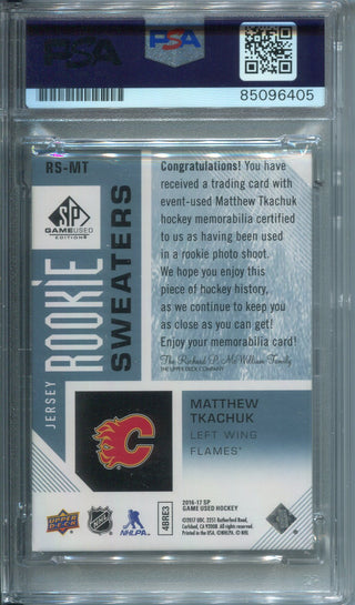 Matthew Tkachuk Autographed 2016-17 Upper Deck SP Game Used Patch Rookie Card