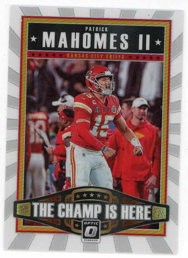 Patrick Mahomes 2020 Panini Donruss Optic The Champ is Here #CH-1