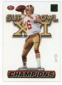 Joe Montana 2022 Panini Clearly Donruss Champions #CC-12 /25